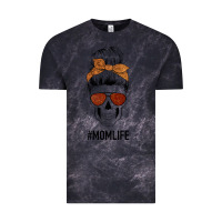 Cloud Black Glitter Western Patterned Mom Skull Vintage Tee - Bettercallsaul