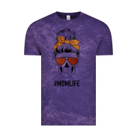 Cloud Purple Glitter Western Patterned Mom Skull Vintage Tee - Bettercallsaul