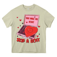 Mossy heart record player Heavy Core Tee - MaliasSmallBusiness
