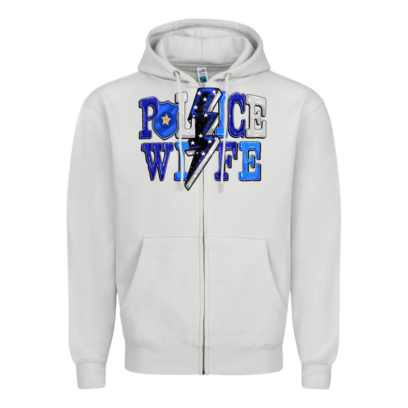 Police Wife Zipper Hoodie by FaDigitalArtStudio | Teevron