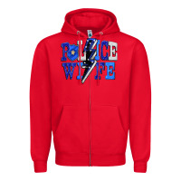 Red Police wife Zipper Hoodie - FaDigitalArtStudio