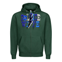 Sports Green Police wife Zipper Hoodie - FaDigitalArtStudio