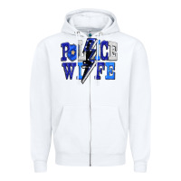 White Police wife Zipper Hoodie - FaDigitalArtStudio