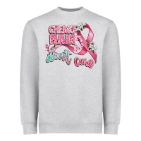 Heather Grey chemo hair dont care Heavyweight Sweatshirt - CowGirlArtShop