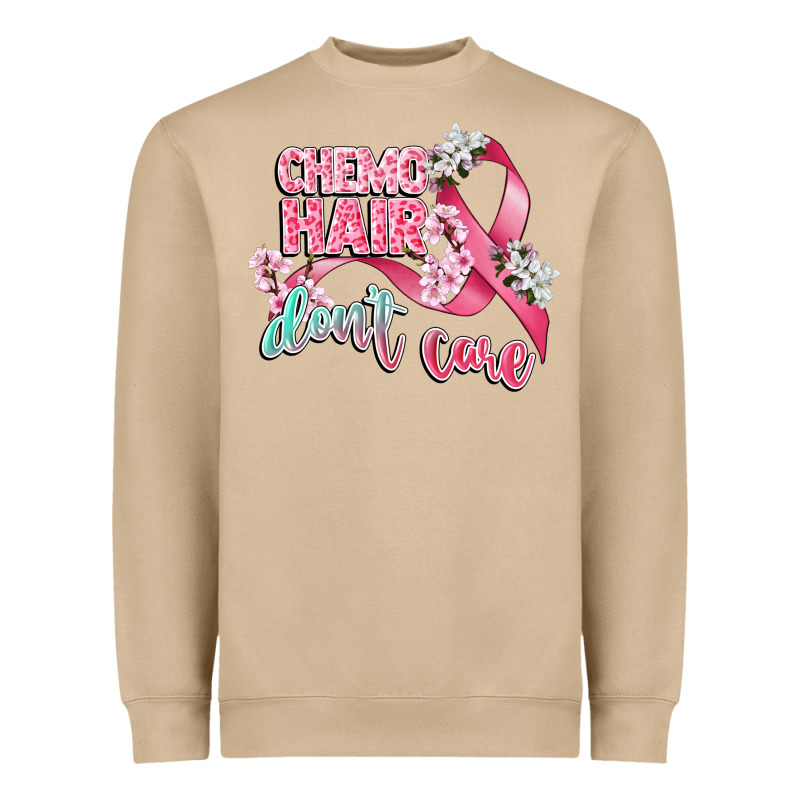 Chemo Hair Dont Care Heavyweight Sweatshirt by CowGirlArtShop | Teevron