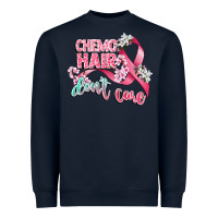 Navy chemo hair dont care Heavyweight Sweatshirt - CowGirlArtShop