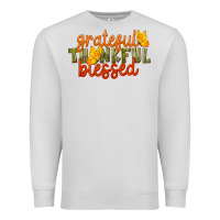 Dove Grey Fall Grateful Thankful Blessed Premium Sweatshirt - LillyAllenDesigns