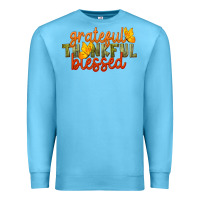 Ocean Blue Fall Grateful Thankful Blessed Premium Sweatshirt - LillyAllenDesigns