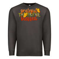 Smoke Fall Grateful Thankful Blessed Premium Sweatshirt - LillyAllenDesigns