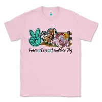 Bubblegum Pink Peace Love Landrace Pig Classic Tee - LillyAllenDesigns