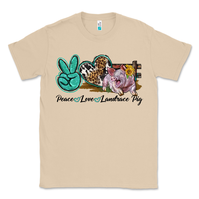 Peace Love Landrace Pig Classic Tee by LillyAllenDesigns | Teevron
