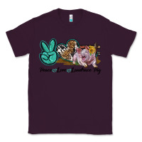 Plum Peace Love Landrace Pig Classic Tee - LillyAllenDesigns