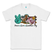 White Peace Love Landrace Pig Classic Tee - LillyAllenDesigns