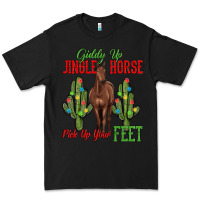 Black giddy up jingle horse pick up your feet Premium Tee - MaliasSmallBusiness