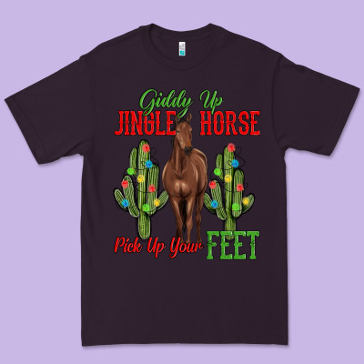 Giddy Up Jingle Horse Pick Up Your Feet Premium Tee Designed By Maliassmallbusiness