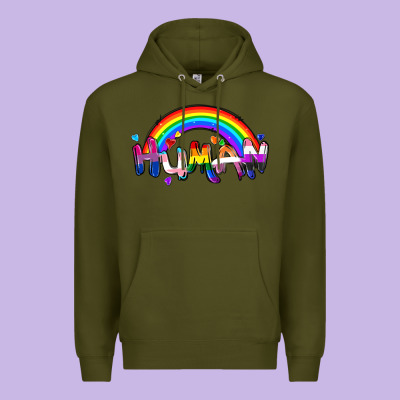 Human Pride Premium Hoodie Designed By Fadigitalartstudio