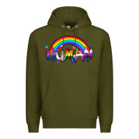 Army Green Human pride Premium Hoodie - FaDigitalArtStudio