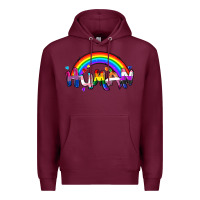 Burgundy Human pride Premium Hoodie - FaDigitalArtStudio