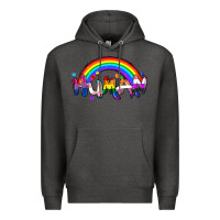 Charcoal Heather Human pride Premium Hoodie - FaDigitalArtStudio