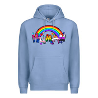 Colony Blue Human pride Premium Hoodie - FaDigitalArtStudio