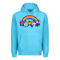 Ocean Blue Human pride Premium Hoodie - FaDigitalArtStudio