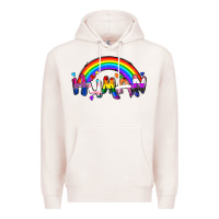 Pale Pink Human pride Premium Hoodie - FaDigitalArtStudio