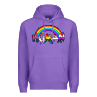 Purple Human pride Premium Hoodie - FaDigitalArtStudio