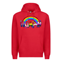Red Human pride Premium Hoodie - FaDigitalArtStudio