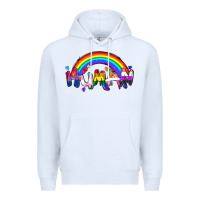 White Human pride Premium Hoodie - FaDigitalArtStudio