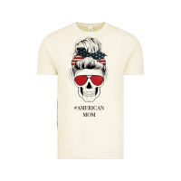 Vintage Arctic Glitter American Flag Patterned American Mom Skull Vintage Tee - Bettercallsaul