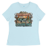 Baby Blue runs on dreams and gasoline truck western Ladies Tee - NancyCooperArtShop