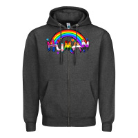 Charcoal Heather Human pride Zipper Hoodie - FaDigitalArtStudio