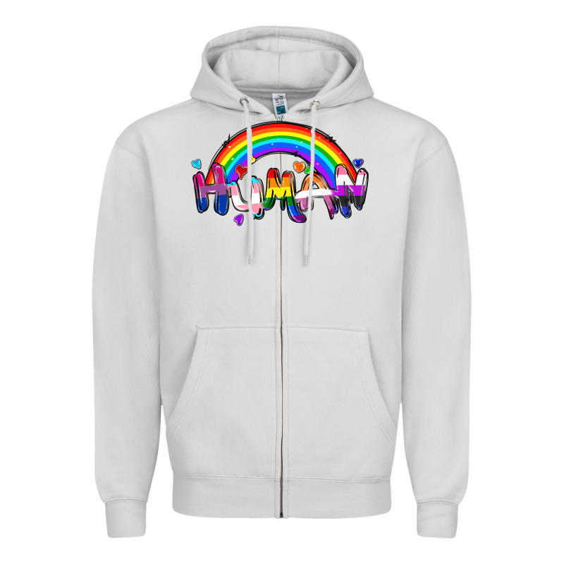 Human Pride Zipper Hoodie by FaDigitalArtStudio | Teevron