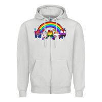 Dove Grey Human pride Zipper Hoodie - FaDigitalArtStudio