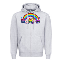 Heather Grey Human pride Zipper Hoodie - FaDigitalArtStudio