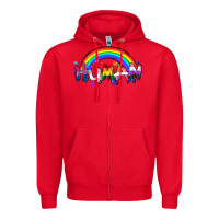 Red Human pride Zipper Hoodie - FaDigitalArtStudio