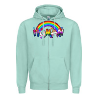 Seafoam Human pride Zipper Hoodie - FaDigitalArtStudio