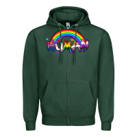 Sports Green Human pride Zipper Hoodie - FaDigitalArtStudio
