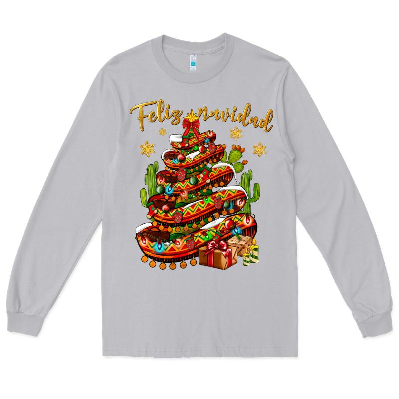 Christmas Feliz Navidad Long Sleeve Tee by NancyCooperArtShop | Teevron