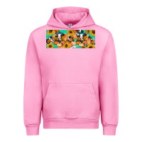 Fuchsia Pink Cow fall pumpkin Urban Hoodie - Artiststas