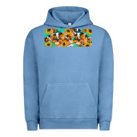 Pigment Pebble Blue Cow fall pumpkin Urban Hoodie - Artiststas