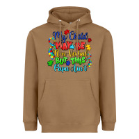 Toasted Coconut my child may be non verbal but this papa ain't Heavyweight Hoodie - LillyAllenDesigns
