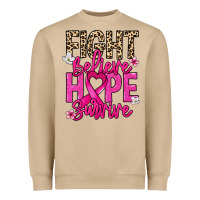 Mushroom Fight believe hope survive Cancer Awareness Heavyweight Sweatshirt - HowdyJamesFarm