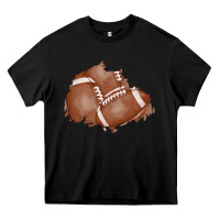 Black football patch Heavy Core Tee - AdoDesignShop