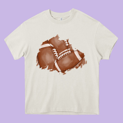 Football Patch Heavy Core Tee Designed By Adodesignshop