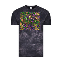 Cloud Black mardi gras fleur de lis Vintage Tee - RanaPortraitStore