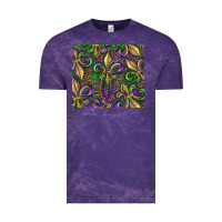 Cloud Purple mardi gras fleur de lis Vintage Tee - RanaPortraitStore
