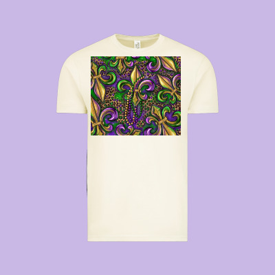 Mardi Gras Fleur De Lis Vintage Tee Designed By Ranaportraitstore