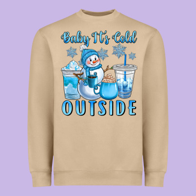 Baby It's Cold Outside Heavyweight Sweatshirt Designed By Cowgirlartshop