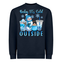 Navy baby it's cold outside Heavyweight Sweatshirt - CowGirlArtShop